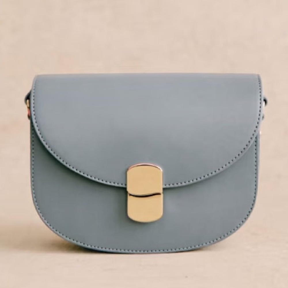 SOLD NWT Sézane Claude Bag in Smooth Vintage Blue - Picture 1 of 12